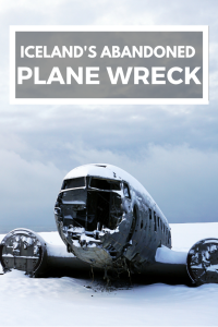 A crashed airplane on Iceland's Solheimasandur black sand beach.